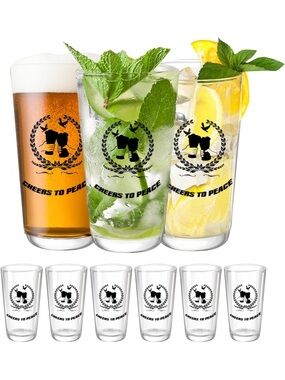 8 15 oz Pint Glasses